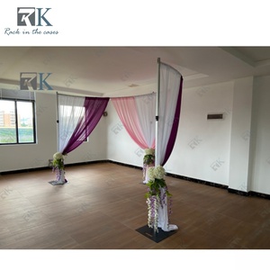 Wedding Pipe and Drape <b>Kit</b> Aluminum Pipe and Drape System Telescopic Pipe and Drape for Wedding Backdrop Decoration - Product Image 2