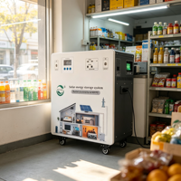 Système de stockage d'énergie solaire hybride empilable LiFePO4 5kWh 25.6V/51.2V avec onde sinusoïdale pure et contrôleur MPPT intégré