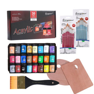 Juego de Pintura de Alta Calidad <span class=keywords><strong>Giorgione</strong></span>, 30 Piezas, 24 Colores Acrílicos, 12 Pinceles para Artista, Paleta de Colores de Yeso de 60 mm, Madera - Product Image 1