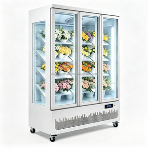 Vitrine réfrigérée commerciale pour fleurs à grande capacité, 3 portes, avec compresseur en bas - Product Image 5