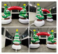 Arche de Noël gonflable géante durable et personnalisée pour fêtes de fin d'année Arche de Noël gonflable