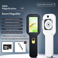 Portable Antique Jewelry Magnifier Glass LED Light V8 Handheld LCD Screen for Seniors Inspection OEM/ODM Available 1 Year