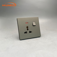 Interrupteur et prise classiques britanniques standard BS 1363, finition mate grise, durable, tactile, sensible au toucher, 4 voies, 3 voies, PC, maison, NFC, 20A/10A