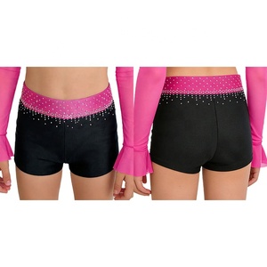 Traje de Baile Latino para Niñas de 6 a 16 Años, Ropa Brillante con Pedrería, Shorts para Gimnasia y Patinaje Artístico - Product Image 5