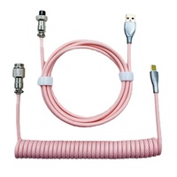 Câble en spirale détachable USB Type C personnalisé pour clavier de jeu, tressé pour ordinateur de bureau - Accessoire série Aviator