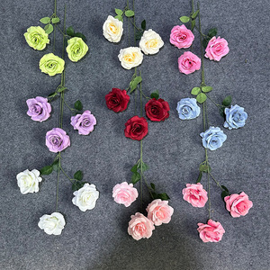 Roses artificielles de princesse, fleurs en soie, décorations de mariage, bouquet haut de gamme, ornements - Product Image 2