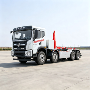 รถบรรทุกติดเครนยกขยะ Dongfeng Huashen 8x4 สำหรับงานหนัก รถบรรทุกติดเครนยกตู้คอนเทนเนอร์ รถเก็บขยะสำหรับเทศบาล - Product Image 3