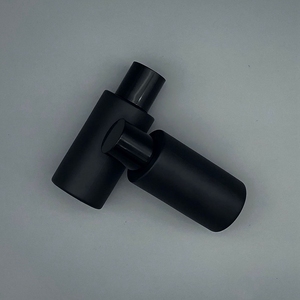 Design personalizzato bottiglia di profumo di vetro 50ml cilindrica opaca nera ricaricabile con spruzzatore d'oro - Product Image 5