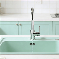 Robinet de cuisine en laiton GEASAM à montage sur plan, bec pivotant, monocommande, cartouche céramique, pour distributeur