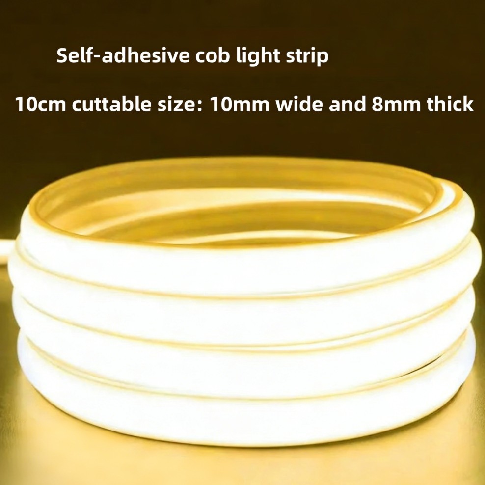 Outdoor High-Voltage COB LED Light Strips Warm White 20M 50M IP65 AC 220V Ra90 Dimmable Residential Lighting PVC