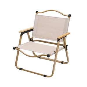 Silla Plegable para Exteriores Solek, Estilo Madera y Aluminio, con Respaldo y Reposabrazos, para Camping, Pesca y Dibujo - Product Image 3