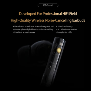 <span class=keywords><strong>KZ</strong></span> Carol <span class=keywords><strong>ANC</strong></span> True Wireless TWS Bt 5.3 Écouteurs 6 Mics Active Noise Canceling In-Ear Waterproof Stereo Earbuds HIFI Earphone - Product Image 6