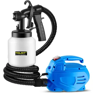 TOLHIT New 650w Home Garden Zoom Painting Sprayer Machine System Portable Electric Paint Spray Gun Kit With Compressor