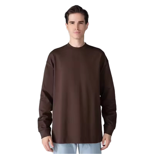 Camiseta de Manga Larga para Hombre, Cuello Redondo, Color Sólido, Unisex, Capa Interior Holgada - Product Image 1