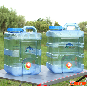 Materiale plastico per uso alimentare in policarbonato per PC riutilizzabile 7.5L 15L 20L 25L contenitore per <span class=keywords><strong>acqua</strong></span> quadrato blu con rubinetto - Product Image 6