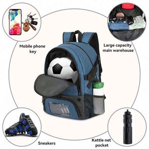 Muestra Gratuita, Venta al Por Mayor de Fábrica, Mochila Deportiva de Fútbol Impermeable 600D con Cierre, Personalizable con Etiqueta Privada, Alta Calidad - Product Image 5