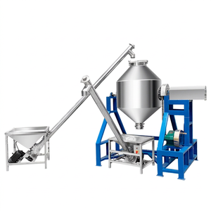 Agitateur mélangeur à double cône en acier inoxydable, moteur de qualité alimentaire pour matcha, poudre de lait et additifs, automatique, 3 kW, capacité 500 L, avec élévateur - Product Image 1