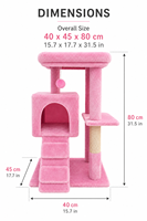 Arbre à chat multi-niveaux écologique en peluche avec poteaux à gratter en sisal, structure d'escalade en velours doux pour salon, emballage carton
