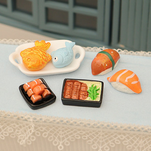 KI huiyuan <span class=keywords><strong>Casa</strong></span> <span class=keywords><strong>de</strong></span> Muñecas Mini Sushi Comida Japonesa Juguete en Miniatura Plato Decorativo DIY Accesorios <span class=keywords><strong>de</strong></span> Escena para Mesa - Product Image 4