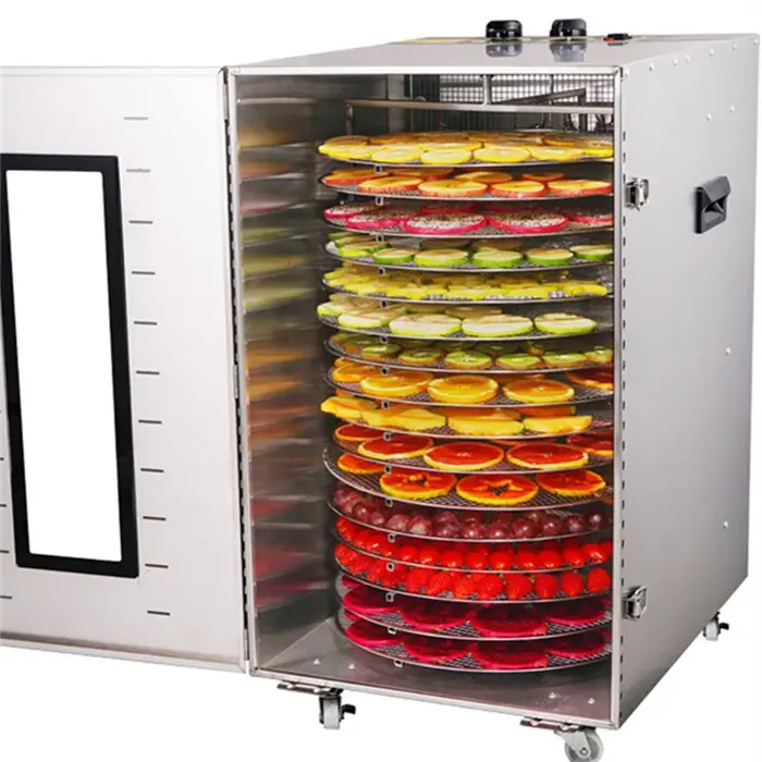 Venta al por mayor 20 bandejas máquina de secado de alimentos/máquina de deshidratación/secadores de frutas industriales