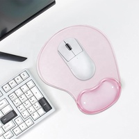 Tapis de souris transparent avec repose-poignet en cristal, jouet mignon, petit tapis de clavier, support de forme transparente pour le bureau et la maison