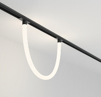 Barre lumineuse LED flexible en aluminium avec base GU10, design moderne, intensité réglable, suspension néon flexible