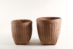 Classic Vine Pattern Round Shape Garden Fiber Clay <strong>Jardiniere</strong> Large Outdoor <strong>Planter</strong> for Hallway - Product Image 2