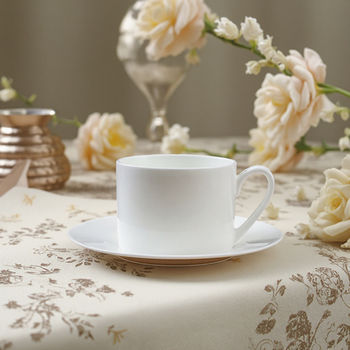 AOOSY Fine Bone China Milky Tea Mug with Saucer Custom Branded Classy Tea Cup Set