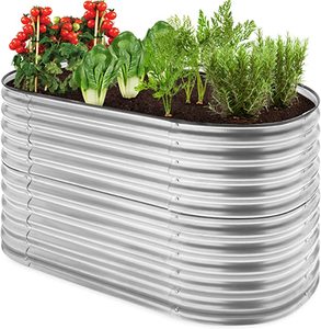 Offre Spéciale : Jardinière Galvanisée pour Légumes – Kit de Jardinage surélevé en Métal 9-en-1 pour Extérieur, Hauteur 32 pouces - Product Image 1