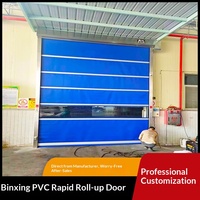 Puerta Enrollable de PVC de Alta Velocidad Personalizada de Fábrica, Puerta Automática de Clasificación Rápida para Almacenes, Logística, Talleres, Resistente al Viento, con Servomotor