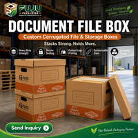 Boîtes en carton ondulé écologiques faites à la main FUJU - Forme et doublure personnalisées, logo personnalisé et impression artisanale, utilisation multi-industrielle