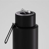 Termo Aislado de 34 oz, Botella Deportiva Reutilizable, Termo para Café, Botella de Agua de Cerámica con Tapa y Pajita