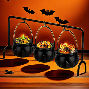 Lot de 3 Bols de Sorcière pour Décorations de Fête d'Halloween, Idéaux pour l'Intérieur et l'Extérieur, Parfaits pour Servir ou Orner la Table d'une Maison Hantée - Product Image 1