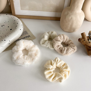 Vente Chaude Automne Hiver <span class=keywords><strong>Multi</strong></span>-Styles Tricot Peluche Chouchous Cheveux Femmes Bandes Élastiques Automne Hiver Accessoires Cheveux - Product Image 6