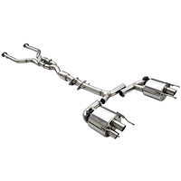 Échappement Catback à Valve à Montage Direct avec Tuyau en Z pour Lexus IS F 5.0 V8 2008-2014, Embouts Quadruples Polis et Silencieux Polis Miroir