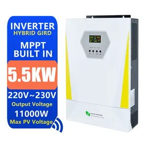 Hybrid Inverter 5kw mppt 220 volt 24v Solar Inverter 24v 48v Ak Mppt Inverter With Charge Controller