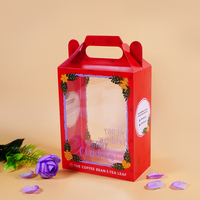 Caja de embalaje plegable de exhibición de lujo de plástico transparente personalizada, acetato transparente para Postres, materiales reciclados para Navidad
