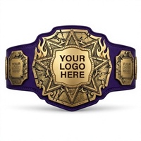 Cinturón de Campeonato Mundial de Muay Thai Profesional, Placa de Latón Personalizable, Correa de Artes Marciales