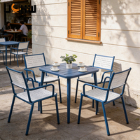 Chaise de jardin populaire en promotion, démontable, avec structure en tube d'aluminium, pour restaurant, café, bistrot