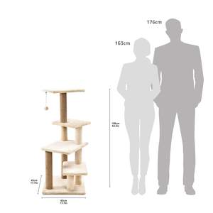 Tersedia Grosir Pohon Kucing Dengan Tiang Garukan Dan Bola Mainan - Product Image 6