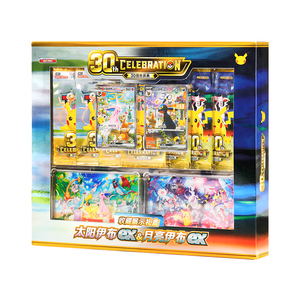 Prévente exclusive : Pack de boosters de cartes à collectionner Espeon EX et Umbreon EX, édition 30e anniversaire, avec <span class=keywords><strong>carte</strong></span> Pika Holo Rare pour souvenir - Product Image 1
