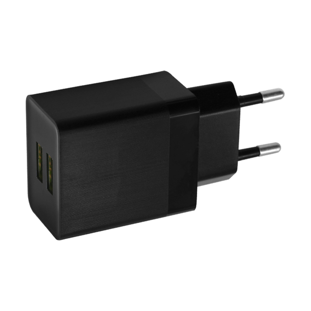 IN STOCK 2.4A 2 Ports USB Charger Dual USB Charger Adapter EU Plug Travel USB Wall Charger Power Adapter