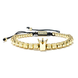 Pulseras y Brazaletes de Moda de Acero Inoxidable 316L que No se Deslustran, Chapados en Oro PVD de 14k y 18k, Joyería de Corona para Mujer y Hombre - Product Image 3