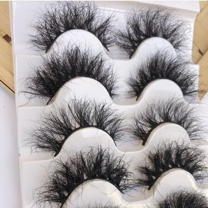 Großhandel Künstliche Wimpern Volle Streifen Nerz-Wimpern 100% Handgefertigt Packungen Geschwungene 3D-Wimpern - Product Image 1