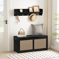 Banc de rangement en gros, compatible dropshipping, coffre de rangement en bois, boîte à jouets en bois avec couvercle relevable pour l'organisation