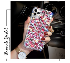 Étuis pour téléphones portables pour iPhone 6-12 Pro Max et Samsung S8-S21 Ultra, antichoc, colorés, avec strass, <span class=keywords><strong>de</strong></span> <span class=keywords><strong>marque</strong></span> <span class=keywords><strong>de</strong></span> luxe - Product Image 1