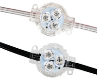 SHIJI DC12V 0,72 W 30mm Diámetro Pista 3PCs SMD 5050 RGB Permanente Navidad Pixel Led Luces de punto