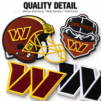 Écussons brodés personnalisés pour équipe de football américain, logo des Washington Commanders, à coudre ou à repasser sur les vêtements, les chapeaux, les vestes