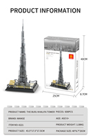 Bloques de Construcción de Arquitectura, Modelo de la Torre Burj Khalifa de Dubái, Juguetes para Niños, Novedad 2024, Juguetes Educativos de Rompecabezas para Niños Pequeños