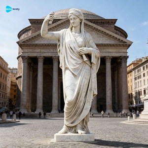 Estatua Antigua de Dios Griego Romano de la Sabiduría, Grande, para Exteriores, Estilo de Diseño Natural, Mármol - Product Image 1